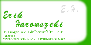 erik haromszeki business card